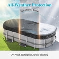 thumbnail image 3 of Oval Inflatable Pool Cover, Waterproof & Foldable Cover for Above Ground Swimming Pools, Keeps Pool Clean, Reduces Maintenance, Garden & Backyard, 3 of 6
