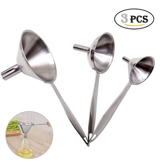 Clearance Sale！Funnel Kitchen Three-piece Stainless Stainless Funnel Funnel Kitchen，Dining Bar