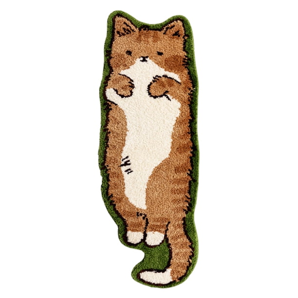 Alfombra Alfombras Felpudo en Forma Gato Área Irregular para La Sala Estar
