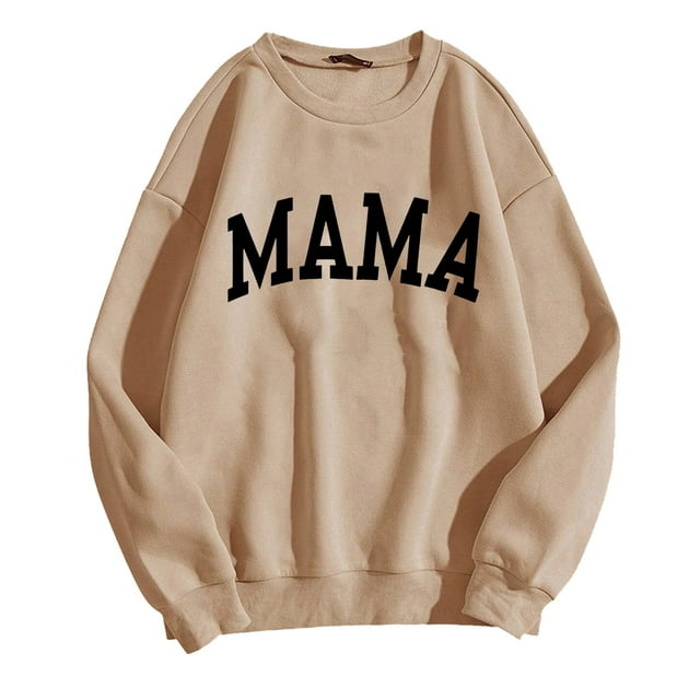 WEAIXIMIUNG Chandails en Molleton pour Femmes Sweat à Capuche Tendance Chandails en Molleton Surdimensionnés Col Rond Manches Longues Pull