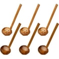 thumbnail image 1 of HAHDAXIA 6 Pieces Handcrafted Wooden Ramen Spoon and Colander with Long Handle Home Tableware Kitchen Utensils, 8.5in, 1 of 7