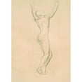thumbnail image 3 of John Singer Sargent 14x18 Black Modern Framed Museum Art Print Titled - Study for ‘Apollo and Daphne’ (C. 1918), 3 of 5