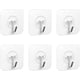 thumbnail image 1 of Piezas Ganchos Autoadhesivos Transparentes 5 kg (máx.), Para Colgar Baño, Cocina, Techo, Colgar, Pared, Puerta, Albornoces, Toallero (6 Piezas), 1 of 5