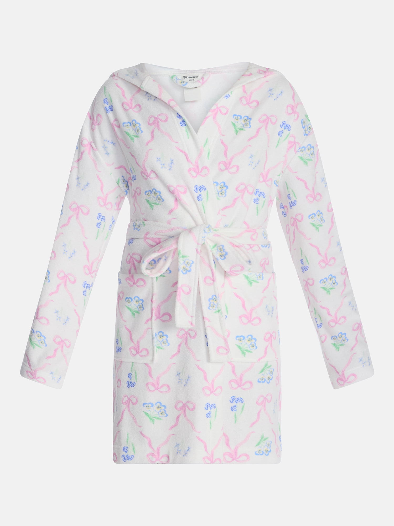 No Boundaries Terry Hooded Robe, Women’s and Women’s Plus S-3X
