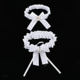 thumbnail image 4 of 2 Piece Womens Lace Flower nice shopping Leg Garter Belt Rings White, 4 of 9