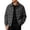 Black, variant on Turn Down Collar Plaid Tweed Jacket Men Turn Down Collar Button Closure Vintage Casual Jacket Black M