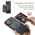 thumbnail image 4 of Compatible with MagSafe Wallet Case, Magnetic Credit Card Holder Pocket Ring Holder for iPhone Samsung Smartphones 5-8 Inch, 4 of 5