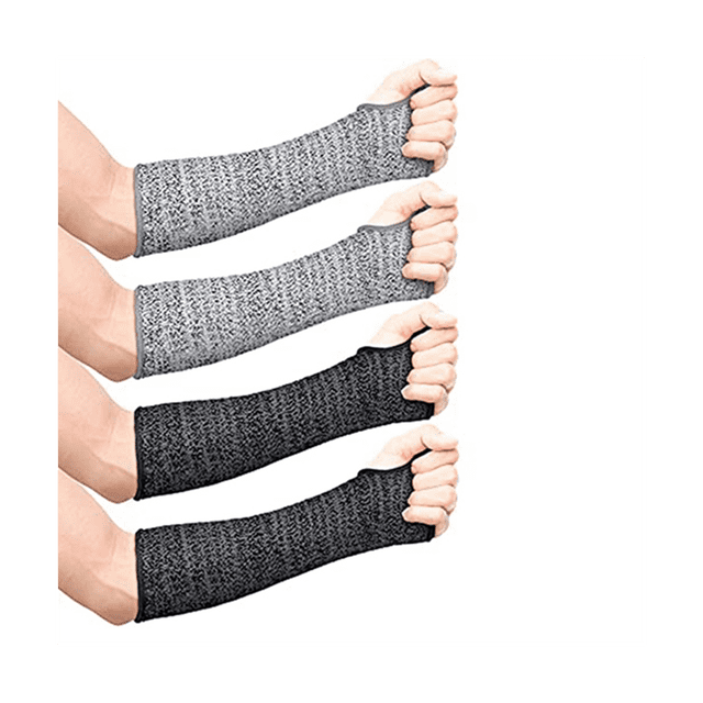 2 Pairs Cut Resistant Sleeves Protective Arm Sleeves Safety Arms Protection Sleeves with Thumb Hole,Garden Kitchen