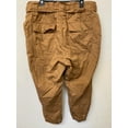 thumbnail image 3 of Ella Rafaella Womens Twill High Rise Casual Cargo Pants, Brown, Plus Size, 1X, 3 of 5