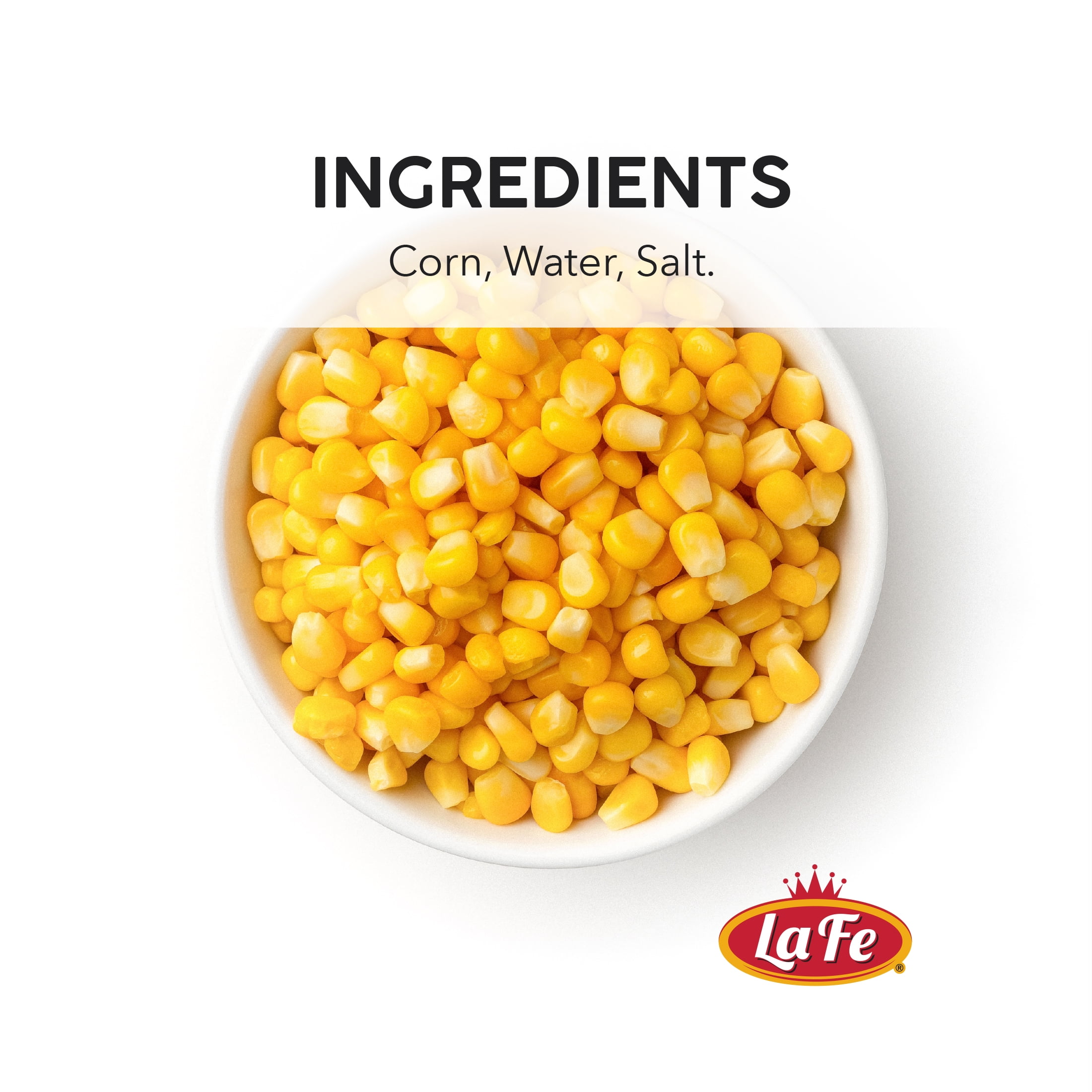 La Fe Corn Kernels 15.25 oz Can - No Allergens - Ready to Eat
