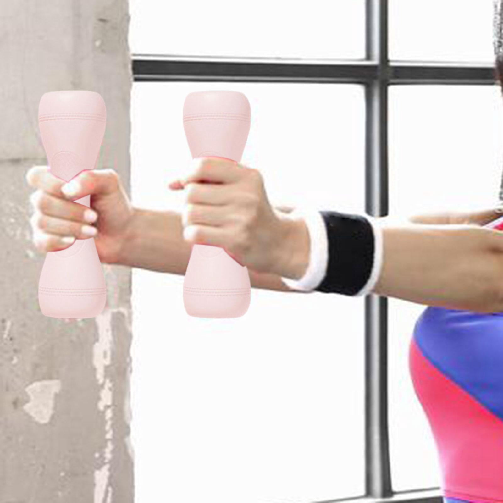 GARENDE Adjustable Dumbbells Pair for Home Strength Training Non Slip for Women Kids Pink
