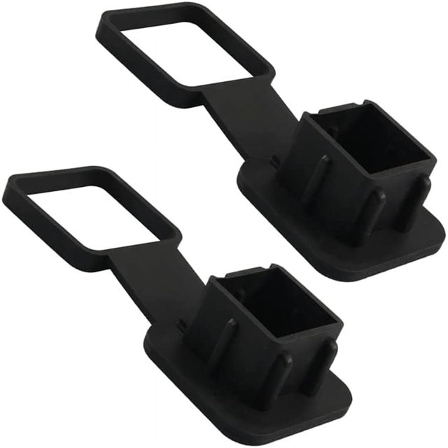 2 piezas de cubierta para gancho de remolque, tapón antipolvo para enganche de remolque, cubierta de goma para gancho de remolque para tubo receptor, 2 pulgadas, clase 3 4 5, negro 51 mm