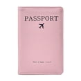 thumbnail image 3 of Bolsa de pasaporte RFID sencilla, linda funda de tarjeta con cremallera de color sólido, funda protectora de PU antimagnética para boletos de avión, soporte para pasaporte, 3 of 3
