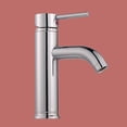 thumbnail image 2 of Chrome-Plated Brass Round Ergonomic Single Lever Faucet Bathroom Sink Tap w/Flex Connector 6-3/4"x2"x5-1/2" | Renovators Supply, 2 of 10