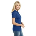 thumbnail image 3 of Port Authority Ladies Diamond Jacquard Polo-S (True Blue), 3 of 6