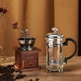 thumbnail image 3 of Hand Coffee Grinders And French Press Set With Wooden Handle For Freshness Brewed Coffee At Homes Or Outdoor, 3 of 10