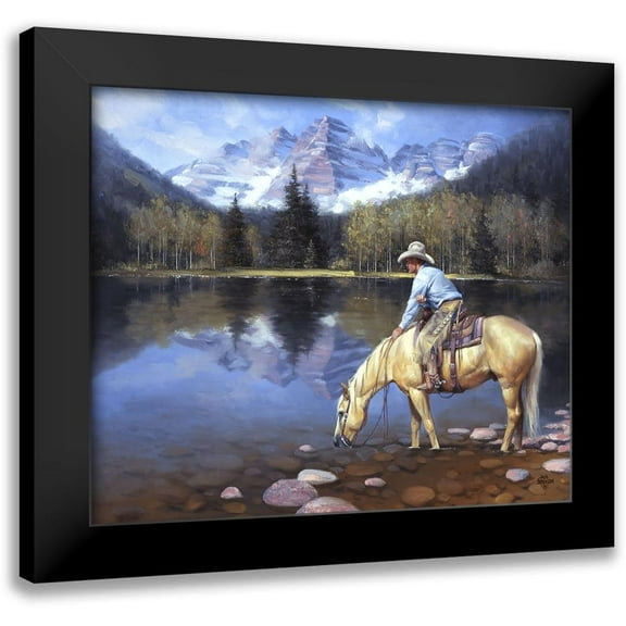 Sorenson, Jack 14x12 Black Modern Framed Museum Art Print Titled - Colorado Cowboy