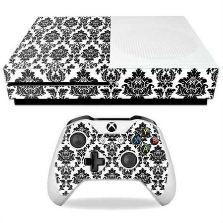 MightySkins MIXBONES-Vintage Damask Skin Decal Wrap for Microsoft Xbox One S - Vintage Damask