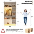 thumbnail image 2 of ANPOO 93'' Tall 3 Door LED Wardrobe Armoire with Top Cabinet, Motion Sensor Light, Mirror, 2 Drawers & Hanging Rod, Large Storage Armoire, White Wood Clothes Cabinet for Bedroom, 2 of 10