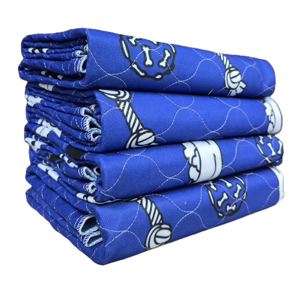 Everywhere Essentials Washable Pet Pads for Dogs Blue Puppy 36" X 41" (4-Pack)