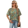thumbnail image 3 of Ronuti Womens Oversized Summer T Shirts Plus Size Batwing Cute Casual Tops Short Sleeves Fashion Workout Clothes, 3 of 7