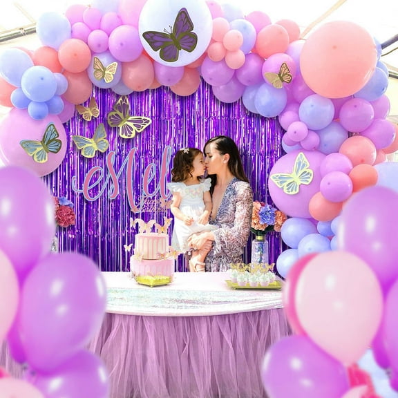 Elegant Rain Curtain Balloon for Wedding Birthday Party Decorations with Metallic Tassel Ribbon Streamers