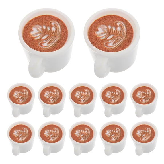 unbranded 20pcs Tiny Coffee Cup Mini Dessert Cups For Dollhouse Decoration Faux Cup Of Coffee Pretend Play Kitchen Toys Miniature Dollhouse Accessories