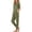 Army Green, variant on WRKEKC Girls Athletic Sets Printed Round Neck Short Sleeve T Shirt and Pocket Long Pants Set for 5-14 Years