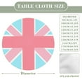 thumbnail image 3 of Pink And Blue Union Jack Flag Round Table Cover Kitchen Printed Waterproof Tablecloth Elastic Edged Tablecloth Fits Party Wedding Indoor Outdoor Tables, 3 of 8