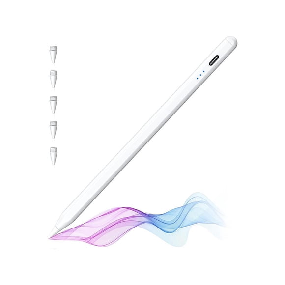 Stylus Pen for iPad with Palm Rejection, Compatible with 2018-2022 iPad Air 3rd/4th/5th, iPad Pro 11/12.9 inch, iPad 6th/7th/8th/9th, iPad Mini 5th/6th, Tilt Sensitivity iPad Pencil White