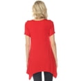 thumbnail image 3 of White Mark Short Sleeve Swing Tunic Top, Women's, S-XL, 3 of 6