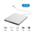 thumbnail image 2 of Lecteur Externe USB 3.0 DVD-ROM CD-RW Graveur DVD-RW Lecteur pour Ordinateur Portable PC, 2 of 5