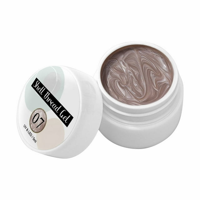 Riforla New Net Red Autumn Winter Pearlescent Thread Shell Glue Filled with Oil Glue Micro Flashing Pearlescent Popular Color Nail Polish Glue 5ml Nail Polish
