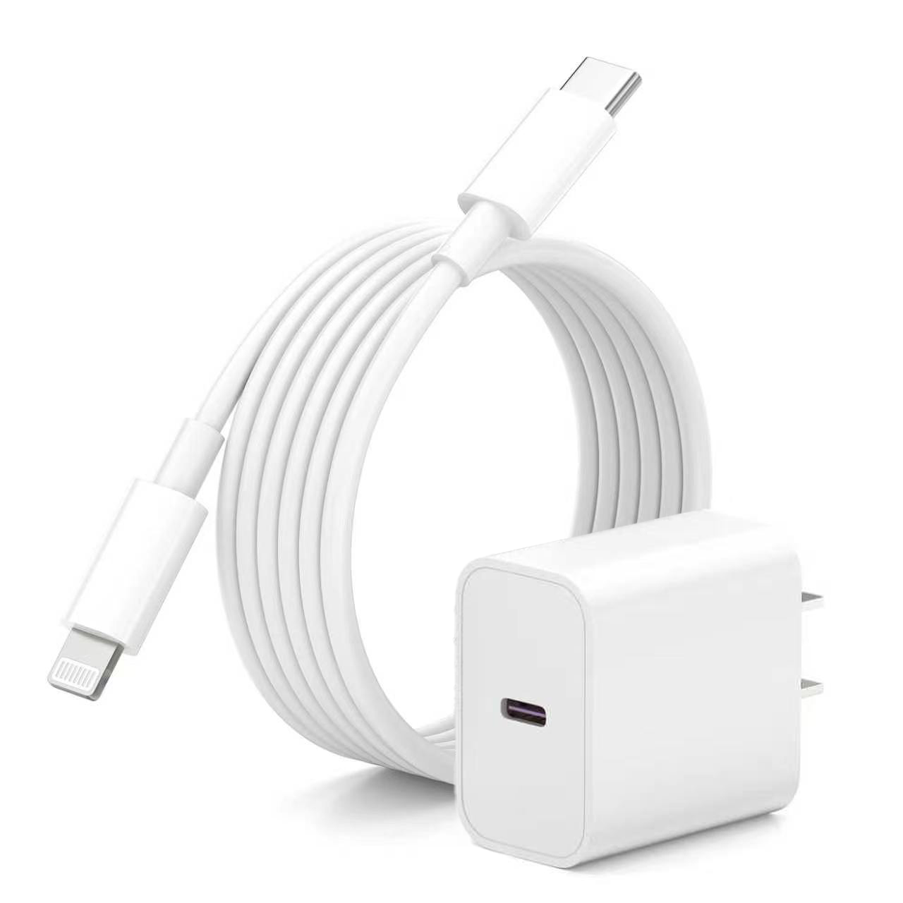 IPhone 14 13 12 Charger Fast Charging Block 1 Pack with 6FT Fast Cable, 20W PD Wall Adapter Compatible with iPhone 14 13 12(White)