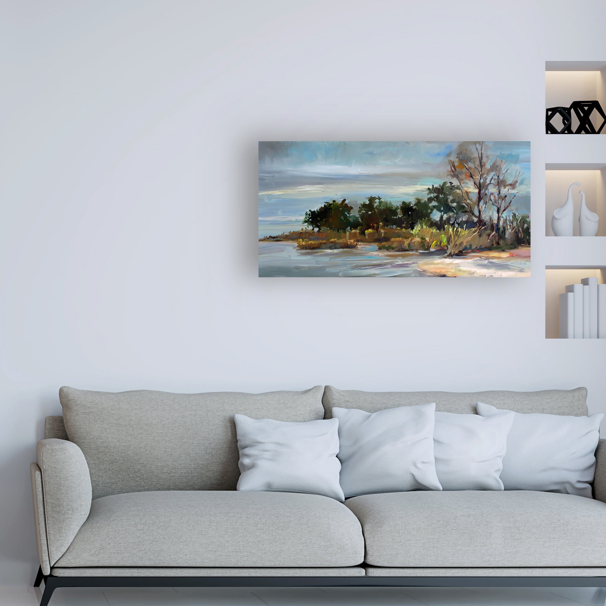 Trademark Fine Art 'Winter Beach' Canvas Art by Carol Halloc