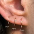 thumbnail image 3 of Gold  Filled Nose Rings, 20 GA Hypoallergenic Thin Tiny Hoops 7.5mm Double Piercing Earrings Adult, 3 of 9