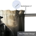 thumbnail image 5 of Wolf Printed Window Curtains Valances Foggy Forest Trees Wildlife Animal Howling Woodland Rod Pocket Window Valance for Living Room Bathroom Bedroom Kitchen 54 by 18 in, 1 Panel, 5 of 6