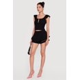 thumbnail image 2 of Women's Tiered Ruffle Shorts with Crochet Detail, 2 of 4