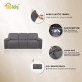 thumbnail image 7 of Easy-Going Stretch Recliner Sofa Slipcover for 3 Cushion Couch with Pocket, Couch Covers for Pets, Light Gray (Sofa not included), 7 of 7