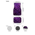 thumbnail image 7 of Renewold Bat Violet Black Auto Carpet Floor Mats for Van Truck SUV, 4 Pieces Halloween Front & Rear Car Rugs Full Set with Rubber Backing Universal Fit for Most Vehicles, 7 of 7