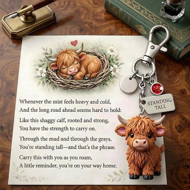 Highlands Bull Month Keychain Remind You Of The Power Of Silences Every Day