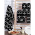 thumbnail image 2 of Black Boho Kitchen Dish Towels for Drying Dishes Set of 4, Vintage Ethnic Tribe Abstract Art Geometric Waffle Weave Microfiber Hand Tea Bathroom Towels Quick Dry & Absorbent Towel 15.7x23.6, 2 of 7