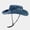 Blue, variant on Washed Unisex Sun Hat with Brass Buckle for Outdoor Hiking Camping and Jungle Fishing Adventures Black,One Size