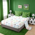 thumbnail image 3 of Erosebridal Green Soccer Court 7 Pieces Bedding Comforter Set,Football Sport Theme Full Bedding Set For Kids Boys,Reversible, 3 of 7
