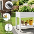 thumbnail image 4 of Bifanuo Raised Garden Bed with Wheels - Outdoor Elevated Planter with Weatherproof Resin, Effective Drainage for Backyard, Patio and Balcony, White, 4 of 6