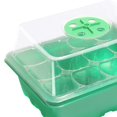 thumbnail image 2 of Caja 12 Agujeros para Cultivo Semillas Bandeja para Sembrar Plantas Jardín Invernadero (verde), 2 of 9