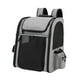 thumbnail image 2 of Mochila transportadora para perros y gatos, malla transpirable expandible, correa de hombro ajustable, bolsa de viaje para mascotas, viaje, bicicleta, Gris, 2 of 9
