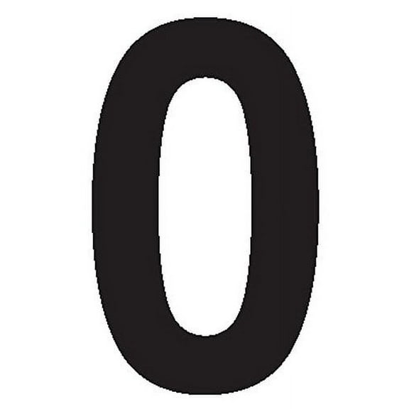 Labelmaster NUMBER0W"Number 0" Labels, 3 1/2", White Vinyl (Pack of 50)