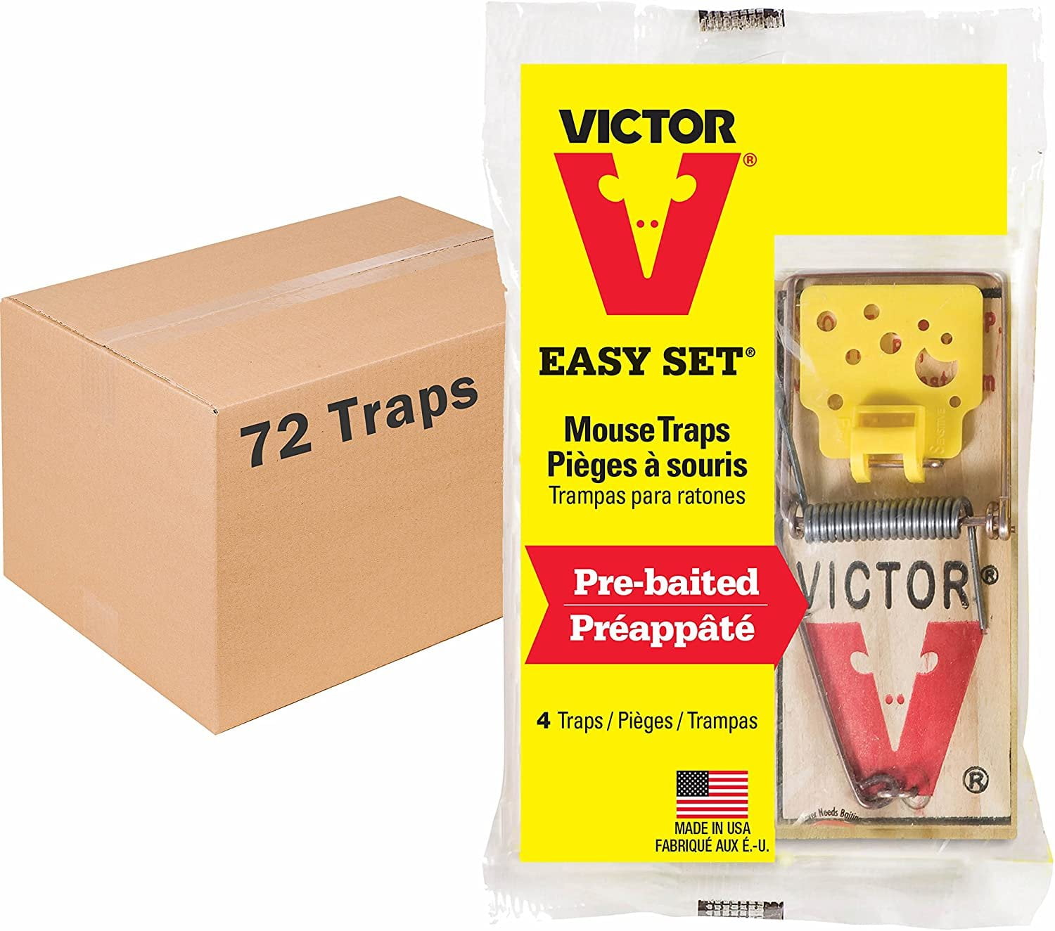 2pk VICTOR Easy Set Mouse Trap Woodstream M035 072868130359 for sale online 