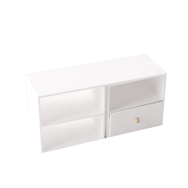 Mueble para casa de muñecas a escala 1/12, multiusos, creativo y contemporáneo. Blanco